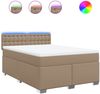 vidaXL Boxspringbett Matratze Cappuccino-Braun 140x190cm Kunstleder 3288423 Bild 2