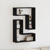 2 Stk. Wandregale, Hängeregale mit Regal Schwarz Eichen-Optik 50 x 15 x 85 cm de6788 Bild 2