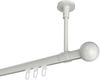 Innenlauf-Gardinenstangen-Set Sonette Luino 120 cm, 1-läufig, 20 mm Ø Weiß Bild 1