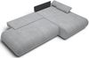 Selsey 'Armone' Ecksofa mit Schlaffunktion, Chenille, Ottomane rechts, Grau Bild 4