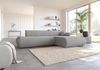 Selsey 'Armone' Ecksofa mit Schlaffunktion, Chenille, Ottomane rechts, Grau Bild 3