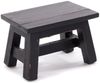 DESIGN DELIGHTS Rustikaler Fußhocker Monte | 21 x 30 x 20 cm (HxBxT), Mahagoni Recyclinholz | Holzhocker | Farbe: 09 Voodoo - schwarz Bild 2
