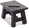 DESIGN DELIGHTS Rustikaler Fußhocker Monte | 21 x 30 x 20 cm (HxBxT), Mahagoni Recyclinholz | Holzhocker | Farbe: 09 Voodoo - schwarz Bild 3