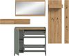 Garderobenkombination B/H/T: 192x236x32 cm in Salbei Nachbildung und Artisan Oak Nachbildung Bild 3