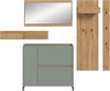 Garderobenkombination B/H/T: 192x236x32 cm in Salbei Nachbildung und Artisan Oak Nachbildung Bild 2