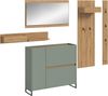 Garderobenkombination B/H/T: 192x236x32 cm in Salbei Nachbildung und Artisan Oak Nachbildung Bild 1