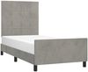 Einzelbettgestell Design für Erwachsene ohne Matratze Hellgrau 90x190 cm Samt d4997e Bild 3