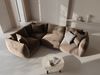 Micadoni Ecksofa Chris 4-Sitzer Links Samt Hellbraun Bild 4