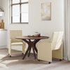 vidaXL Esszimmerstühle mit Rollen 2 pcs Creme 57 x 66 x 94 cm Stoff 42017814 Bild 3