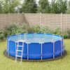vidaXL Pool-Bodentuch, Hellgrau, 400 gr/m² Polyester, Ø 458 cm Bild 1