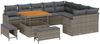 vidaXL Garten-Sofa-Set mit Kissen mit Speicher 12 pcs Grau 3364248 Bild 2