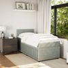 vidaXL Boxspringbett mit Matratze Hellgrau 90x200 cm Samt 3287632 Bild 3