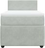 vidaXL Boxspringbett mit Matratze Hellgrau 90x200 cm Samt 3287632 Bild 4