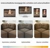 Modulares 2-Sitzer-Sofa, Cord, rahmenlos, mit 74 cm tiefer Sitzfläche & 32D-Schaum, 208 x 104 x 69 cm, Braun Bild 5