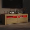 vidaXL TV-Schrank mit LED-Leuchten Sonoma-Eiche 120 x 35 x 40 cm, Mit Beleuchtung [804358] Bild 4