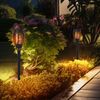 4er Set LED Solarleuchte, Fackel, Feuereffekt, schwarz, H 50 cm Bild 3