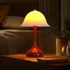 ZMH Nachttischlampe LED Kabellos Akku Touch Dimmbar USB Rot Hut Innenbeleuchtung Nachtlicht Für Wohnzimmer Schlafzimmer Esstisch Bild 5