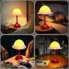 ZMH Nachttischlampe LED Kabellos Akku Touch Dimmbar USB Rot Hut Innenbeleuchtung Nachtlicht Für Wohnzimmer Schlafzimmer Esstisch Bild 4