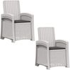 vidaXL Liegesessel Garten Rattan-Optik 2 pcs Weiß und Anthrazit PP 8012025 Bild 2