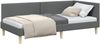 vidaXL Eckbettgestell Dunkelgrau 90 cm x 190 cm Stoff und Sperrholz 42016182 Bild 2
