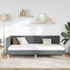 vidaXL Eckbettgestell Dunkelgrau 90 cm x 190 cm Stoff und Sperrholz 42016182 Bild 3