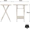 Moritz Bistro Set Tisch oval + 2 Stühle weiß antik 3-teilig Sitzgruppe Balkonmöbel Gartendeko Set Bistrotisch Bistrostühle aus Gusseisen Bild 2