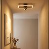 LED Deckenleuchte, schwarz matt, holzoptik, drehbar, L 50 cm Bild 3