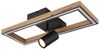 LED Deckenleuchte, schwarz matt, holzoptik, drehbar, L 50 cm Bild 4