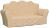 vidaXL Kindersofa 2-Sitzer Creme Weicher Plüsch 357049 Bild 2