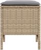 vidaXL Garten-Fußhocker 2 Stück Beige und Hellgrau 38 x 38 x 45 cm 42025386 Bild 5