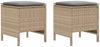 vidaXL Garten-Fußhocker 2 Stück Beige und Hellgrau 38 x 38 x 45 cm 42025386 Bild 2