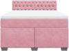 vidaXL Boxspringbett mit Matratze Rosa 140x190 cm Samt 3286317 Bild 4