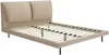 Vente-unique - IBEDIA Bett SamtStoff Schokoladenbraun - B 213 cm x H 100 cm x L 161 cm Bild 3