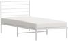 vidaXL Bettgestell mit Kopfteil Metall Weiß 90x200 cm 352361 Bild 5