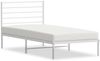 vidaXL Bettgestell mit Kopfteil Metall Weiß 90x200 cm 352361 Bild 2