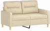 vidaXL 2-Sitzer-Sofa mit Zierkissen Creme 120 cm Stoff 3200815 Bild 4