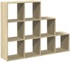 vidaXL Raumteiler-Bücherregal 3 Stufen Sonoma-Eiche 137,5x29x103,5 cm 857978 Bild 2
