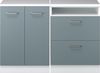 Dachschrägenschrank-Set Rion Blau-Grau 120 cm 2er Set Schrankkorpuss 60 cm Tiefe Vicco Bild 4