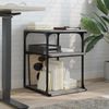 vidaXL Druckerständer 3 Ablagen Grau Sonoma 43x48x64 cm Holzwerkstoff 842279 Bild 3
