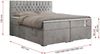Boxspringbett mit 2 Bettkästen, Matratze und Topper - PERA - 120x200cm - Hellgrau Velours - H3 Bild 5