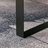 Couchtisch minimalistisch Holzmaserung Metall schwarz mit Schublade Beistelltisch Wohnzimmer Bild 5