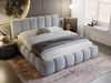 GRAINGOLD Cloud Bett 180x200, Polsterbett ohne Bettkasten, Velvet-Stoff, mit Lattenrost, Hellgrau Bild 4