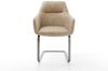 Freischwinger Pejo-Flex Mikrofaser Beige Vintage Freischwinger flach Graphit Taschenfederkern Bild 2