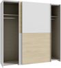 Schiebetürenschrank >Schach&matt< in Weiss / Puccini Eiche - 190,1x190,5x61,2 (BxHxT) Bild 5