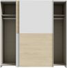 Schiebetürenschrank >Schach&matt< in Weiss / Puccini Eiche - 190,1x190,5x61,2 (BxHxT) Bild 4
