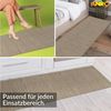 ANRO Läufer LUIGI Leinensstyle pflegeleicht hochwertig Flurläufer Küchenteppich, eckig, Höhe: 3 mm, Teppichläufer 100cm Einfarbig,uni,Meliert Beige wasserdicht Bild 3