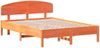vidaXL Massivholzbett ohne Matratze Wachsbraun 150x200 cm Kiefernholz 3207208 Bild 3