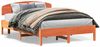 vidaXL Massivholzbett ohne Matratze Wachsbraun 150x200 cm Kiefernholz 3207208 Bild 2