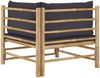 vidaXL 2-tlg. Garten-Lounge-Set mit Dunkelgrauen Kissen Bambus 3058202 Bild 5