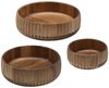 Zoha Servierschale Stripe Schüssel - Handgefertigte Akazienholz Schale für Dips, Snacks, (3-tlg), Handgefertigtes Akazienholz Bild 1